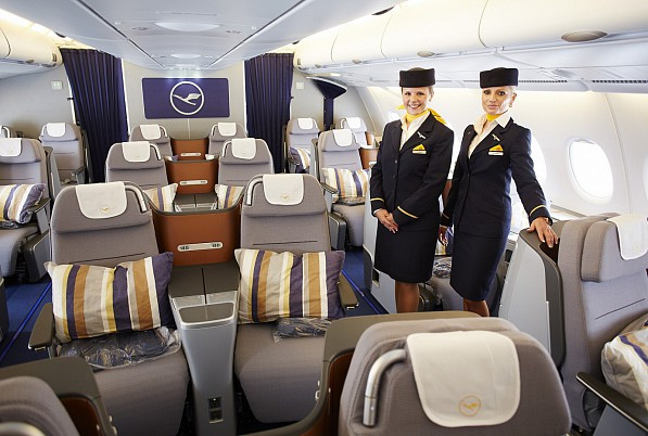 Dịch vụ hạng thương gia của Lufthansa có trên tất cả các chuyến bay đường dài.