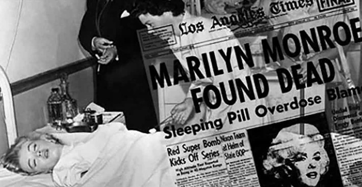 Nữ diễn viên Hollywood Marilyn Monroe được phát hiện tử vong tại nhà riêng. Kết quả khám nghiệm tử thi cho thấy "biểu tượng sex" này tự sát. Tuy nhiên, nhiều người không đồng ý với kết luận này. Nhiều giả thuyết được đưa ra để giải thích cái chết bí ẩn của Marilyn Monroe, trong đó nổi tiếng nhất là giả thuyết nữ diễn viên huyền thoại Marilyn Monroe đã bị anh em cựu Tổng thống Mỹ John F. Kennedy ám sát.