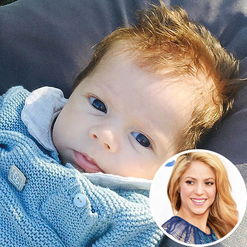 Nữ ca sĩ Shakira khoe ảnh con trai Sasha Pique 10 tuần tuổi trên Instagram. Đây là con trai thứ hai của ngôi sao Hollywood và bạn trai, cầu thủ bóng đá Gerard Pique.
