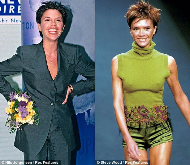 Nụ cười của Victoria Beckham không được tự nhiên, cộng thêm cô bị hở lợi, nên nụ cười không những không đẹp mắt mà còn khiến khuôn mặt cô xấu xí đi. (Ảnh: Rex Features)