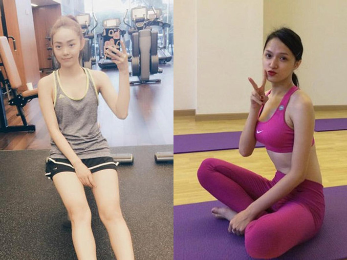 Minh Hằng và Hương Giang Idol rất chăm chút cho hình ảnh của bản thân, tuy nhiên khi đến phòng tập 2 nữ ca sĩ chọn cách để mặt mộc để việc tập luyện được hiệu quả nhất.