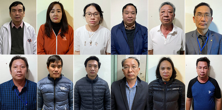 14 người liên quan bị khởi tố gồm Nguyễn Mạnh Cường - nguyên Kế toán trưởng – CDC Hải Dương; Hà Thúc Nhật - Kế toán trưởng CDC Thừa Thiên Huế; Nguyễn Thị Hồng Thắm - Kế toán trưởng CDC Nghệ An; Nguyễn Trường Giang - GĐ công ty VNDAT; Nguyễn Thị Thúy – nhân viên công ty VNDAT; Phạm Vũ Phòng – GĐ Công ty Nam Phong; Trương Thị Bảo Trân – nhân viên phòng vật tư BV Thủ Đức; Phan Huy Văn – GĐ Công ty Phan Anh; Phạm Thị Khánh Vân – kinh doanh tự do.
