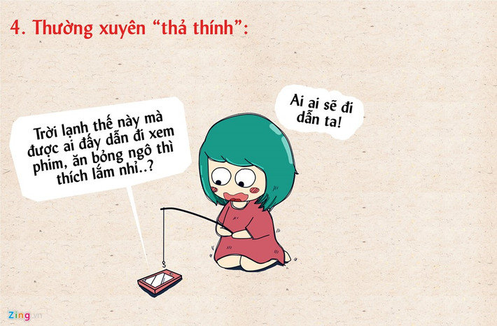 "Thả thính" trên trang cá nhân là phương pháp phái đẹp thường dùng khi muốn nửa kia chú ý.