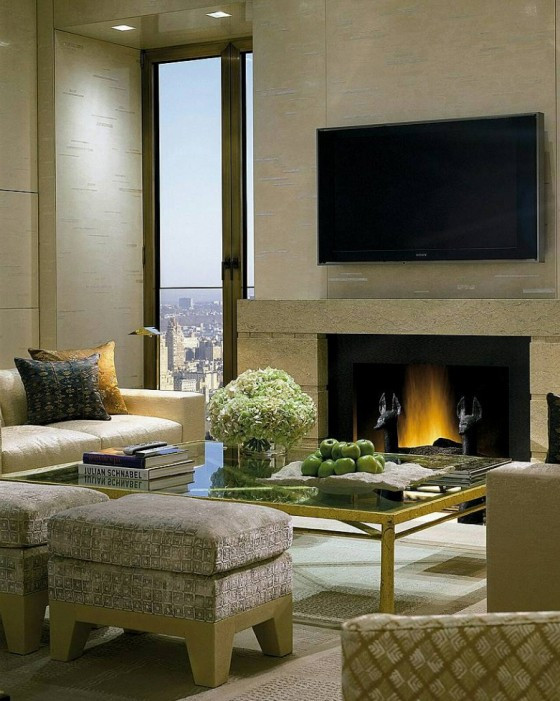 Một phòng Ty Warner Penthouse gồm 9 buồng con, diện tích 340m2, nằm trên tầng thứ 52 của khách sạn.