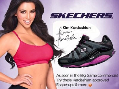 Chân: Kim ký hợp đồng 2,5 triệu USD quảng cáo giầy Sketchers Shape-Up. Cô cũng là người đồng sáng lập trang web Shoedazzle.com đạt doanh thu 2 triệu USD trong năm 2013.