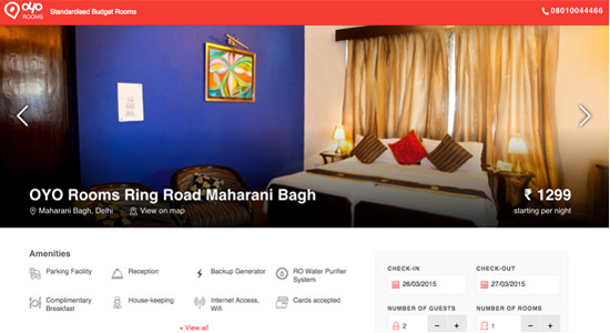 Trong quá trình phát triển công ty, Ritesh Agarwal Agarwal còn phát triển một ứng dụng mà khách có thể dùng để đặt phòng, được chỉ dẫn đường đi tới khách sạn và khi đến nơi có thể dùng ứng dụng này để gọi các dịch vụ trong khách sạn.