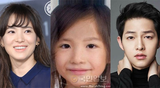 Ngay sau khi Song Joong Ki và Song Hye Kyo khẳng định sẽ tổ chức đám cưới vào ngày 31/10/2017, một tờ báo mạng Hàn Quốc đã dựa trên nét mặt của cặp sao Hậu duệ mặt trời để vẽ ra hình ảnh khuôn mặt con tương lai của hai người. Hình ảnh bé gái sẽ dựa theo nét của mẹ, xinh như Song Hye Kyo.