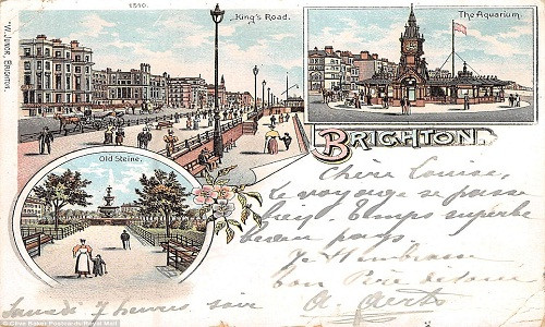 Cuộc sống thanh bình của người dân ở Brighton đầu những năm 1900 xuất hiện trên tấm bưu thiếp.
