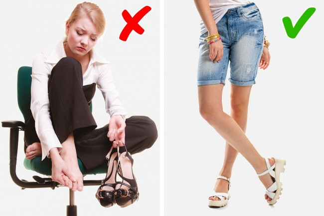 Khi mua một đôi giày mới, cần quan tâm đến tính linh hoạt và chiều rộng của nó. Hãy thử uốn cong và xoắn chiếc giàu để kiểm tra tính linh hoạt. Ngoài ra, khi đeo vào phải vừa cả chiều dài lẫn chiều rộng.