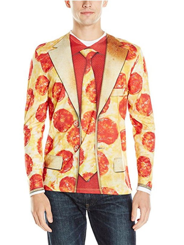 Vest chủ đề bánh pizza cho các quý ông.