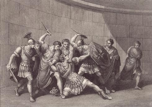 Vào ngày 24 tháng 1 năm 41, một nhóm lính canh đã tấn công hoàng đế Caligula sau khi ông tham dự một sự kiện thể thao. Những người này đã đâm Caligula hơn 30 lần cho đến khi ông hoàng này tử vong.