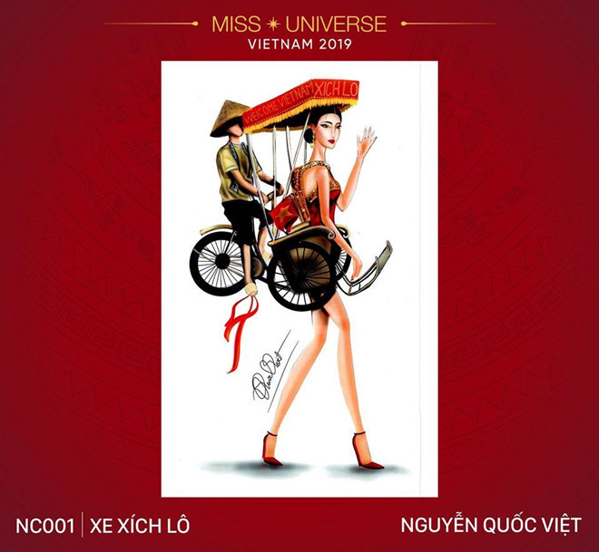 Ý tưởng Xe xích lô khiến nhiều khán giả liên tưởng đến bộ trang phục dân tộc lấy cảm hứng từ xe Tuk Tuk của đại diện Thái Lan tại Miss Universe 2015.