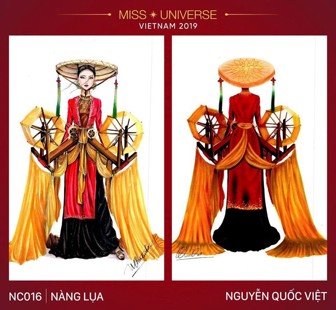 Quảng bá tinh hoa thủ công mỹ nghệ của Việt Nam luôn là ý tưởng tuyệt vời và nhận được nhiều lời khen từ giới mộ điệu. Theo chia sẻ của tác giả: "Tình yêu của tấm vải lụa gợi nhắc đến hình ảnh những cô gái Bắc với chiếc áo tứ thân, nón quai thao trở thành nguồn cảm hứng cho bộ trang phục này".