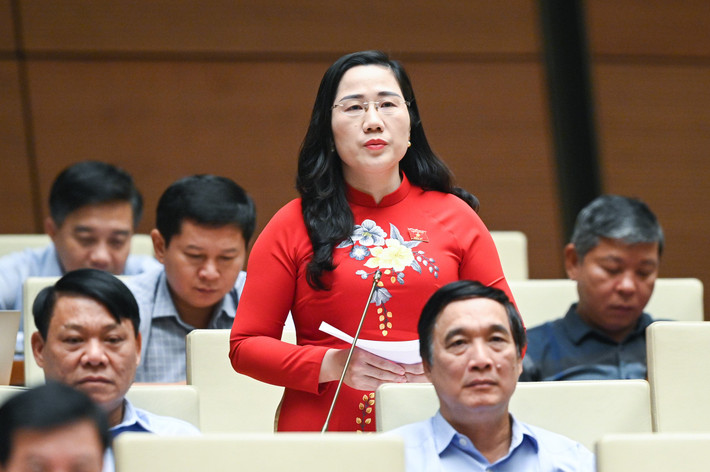 Đại biểu Nguyễn Thị Thủy - Đoàn ĐBQH tỉnh Bắc Kạn: “Qua theo dõi các vụ án, vụ việc liên quan đến hoạt động đấu thầu thời gian qua, có 5 chiêu trò phổ biến để lách luật trong hoạt động đấu thầu: Chia nhỏ gói thầu; cài cắm các điều khoản để chèn thầu quen; thiết lập liên minh quân xanh, quân đỏ để thông thầu; móc ngoặc với thẩm định giá để nâng khống gói thầu; tình trạng nhũng nhiễu, tiêu cực khác trong hoạt động đấu thầu. Các cơ quan thanh tra, điều tra, truy tố, xét xử hướng hoạt động vào mảng đấu thầu, nhất là với các sự việc dư luận có nhiều phản ánh để kịp thời phát hiện và xử lý nghiêm các sai phạm”.