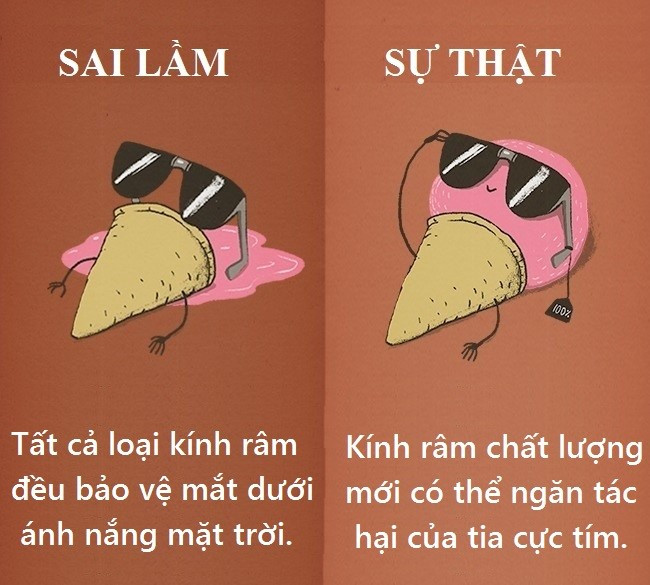 Kính râm giá rẻ không có lớp bảo vệ mắt. Vì vậy, chúng sẽ gây hại cho đôi mắt hơn so với khi bạn không đeo kính.