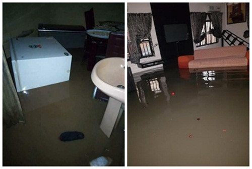 Người dân ở thành phố đông dân nhất Nigeria, Lagos, cũng bị ảnh hưởng bởi trận lũ lụt kinh hoàng này. Ảnh: Twitter.