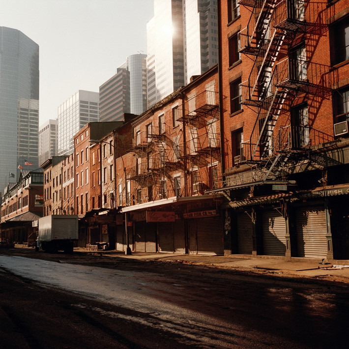 Cảnh bình minh ở quận Manhattan.