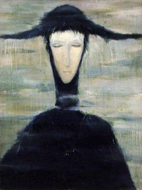 5. The Rain Woman (Tạm dịch: Người phụ nữ mưa) Người phụ nữ mưa được vẽ bởi nghệ sĩ Ukraina Svetlana Telets là một hình ảnh rất lạ. Bức tranh được vẽ chỉ trong 5 tiếng đồng hồ, và nữ họa sĩ đinh ninh rằng, bàn tay của cô đã bị ai đó điều khiển để vẽ lên nó. Tất cả những người từng mua bức tranh đều kể lại rằng, họ gặp phải cảm giác lo lắng, bồn chồn, mất ngủ và tin rằng luôn có ai đó đang theo dõi mình.