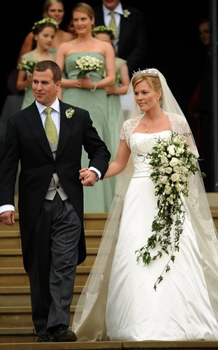 Con trai của Công chúa Anne, Peter Philipps và Autumn Kelly trong ngày trọng đại ngày 17/5/2008.