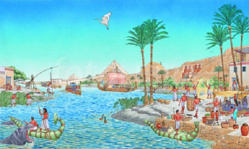 Mỗi năm, mực nước sông Nile lại dâng cao vào mùa hè. Theo đó, nước tràn bờ và đem phù sa cho khu vực đồng bằng quanh sông Nile. Chính cơn lũ thường niên này giúp đất đai màu mỡ cho người Ai Cập cổ đại canh tác nông nghiệp.