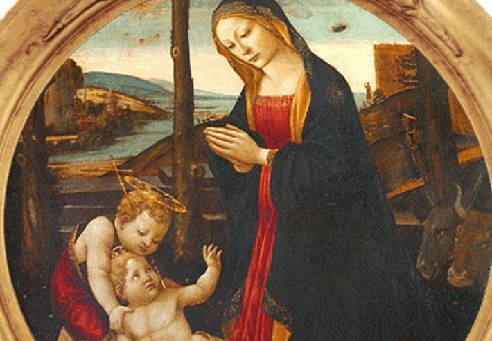 Một trong những tranh vẽ cổ xưa bị hoài nghi có hình ảnh UFO xuất hiện là bức "Madonna với Thánh Giovannino". Bức tranh này được vẽ vào thế kỷ 15.