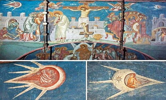 Được vẽ trên tường ở tu viện Visoki Decani tại Kosovo, Nam Tư, năm 1350, bức tranh "Chúa Jesus bị đóng đinh trên cây thánh giá" trở thành tâm điểm thu hút sự quan tâm của công chúng.