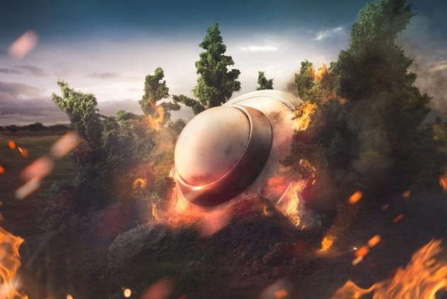 Thậm chí, sự cố UFO rơi và phát nổ còn khiến nhiều cửa sổ của các ngôi nhà trong bán kính 48 km bị nứt.