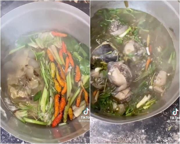 Thậm chí, món ăn độc đáo này cũng được người Thái Lan chế biến khá giống người Chăm ở Ninh Thuận, chỉ khác một chút bởi người Thái kết hợp thêm nhiều loại gia vị truyền thống để đẩy hương vị món ếch òn trở nên đặc sắc hơn, thơm ngon hơn. Ảnh: IT.