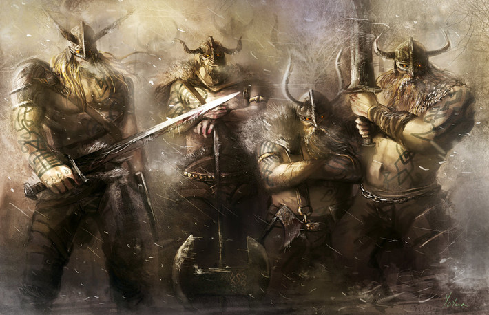 Trong số rất nhiều vị thần, người Viking tôn sùng thần sấm Thor.