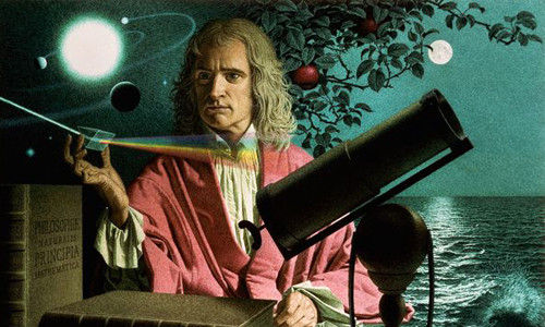 Nhà bác học Isaac Newton nổi tiếng thế giới với giai thoại quả táo rơi. Theo đó, khi ngồi ở dưới gốc cây táo, nhìn mặt trời lặn, trăng đã tỏa sáng và các vì sao đã thắp sáng trên bầu trời, bỗng nhiên một quả táo rơi xuống đất, nhà bác học trẻ trẻ tuổi này bất giác lóe lên câu hỏi: tại sao quả táo rơi và mặt trăng không rơi, trong khi cả hai đều chịu sức hút? Tuy nhiên, trên thực tế, lúc đó Newton đang ngồi trong nhà nhìn ra ngoài cửa sổ thì nhìn thấy táo rơi. Sau 16 năm nghiên cứu và chứng minh, Isaac Newton công bố định luật vạn vật hấp dẫn.