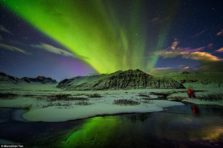 Ông Tan chụp được cảnh đẹp Bắc cực quang trong chuyến du lịch đến Iceland.