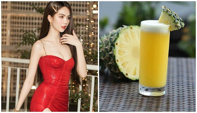 Để giữ được vóc dáng với những đường cong nuột nà, đặc biệt là vòng 2 thon trứ danh, bên cạnh việc tập luyện chăm chỉ mỗi ngày, Ngọc Trinh thường xuyên uống nước ép dứa cùng bí đao để kích thích tiêu mỡ, giảm cân nhanh.