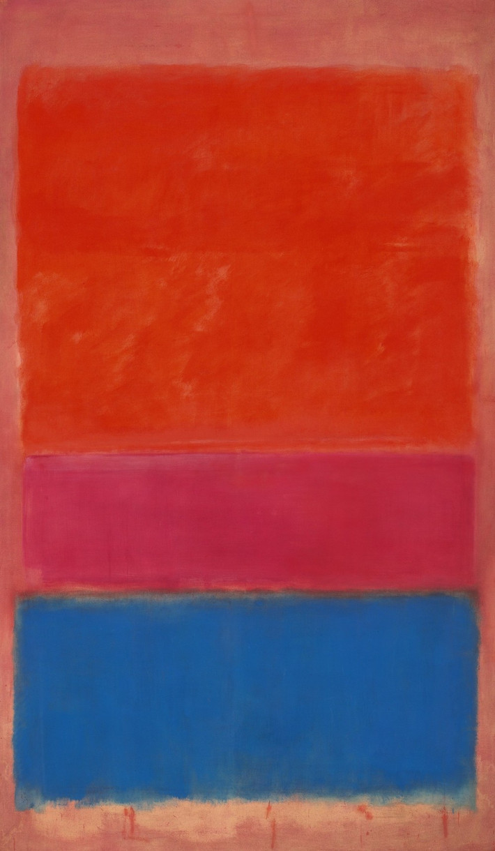 Bức tranh ba màu "Royal Red & Blue" của họa sĩ Mark Rothko là một trong những kiệt tác nghệ thuật "khó hiểu" của các danh họa nổi tiếng. Bức tranh này được Rothko vẽ năm 1964 và được được bán với số tiền 75 triệu USD trong cuộc đấu giá hồi tháng 11/2012.