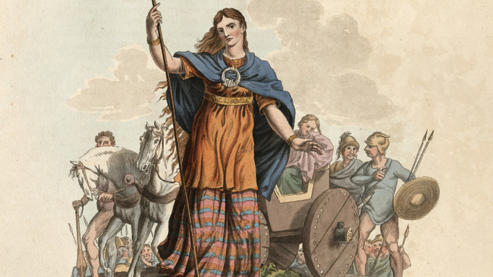 Nữ hoàng Boudica là vợ của Vua Prasutagus - người bộ tộc Iceni từng sinh sống tại khu vực hiện nay là hạt Norfolk, miền đông nước Anh, vào những năm 60. Khi Prasutagus còn sống, đế chế La Mã chiếm đóng toàn bộ khu vực và thỏa thuận rằng nếu ông hoàng này qua đời thì 2 con gái sẽ kế vị cha, duy trì hiện trạng như cũ.