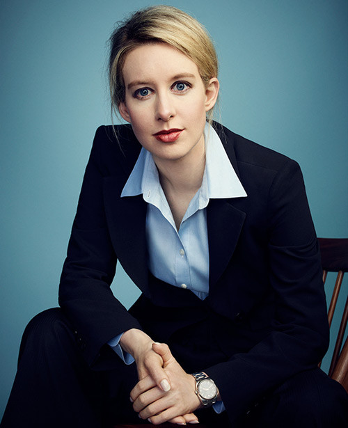Sinh năm 1984, Elizabeth Holmes trở thành nữ tỷ phú trẻ nhất nước Mỹ vào năm 2014 và lọt top người giàu nhất thế giới do tạp chí Forbes bình chọn ở tuổi 31.