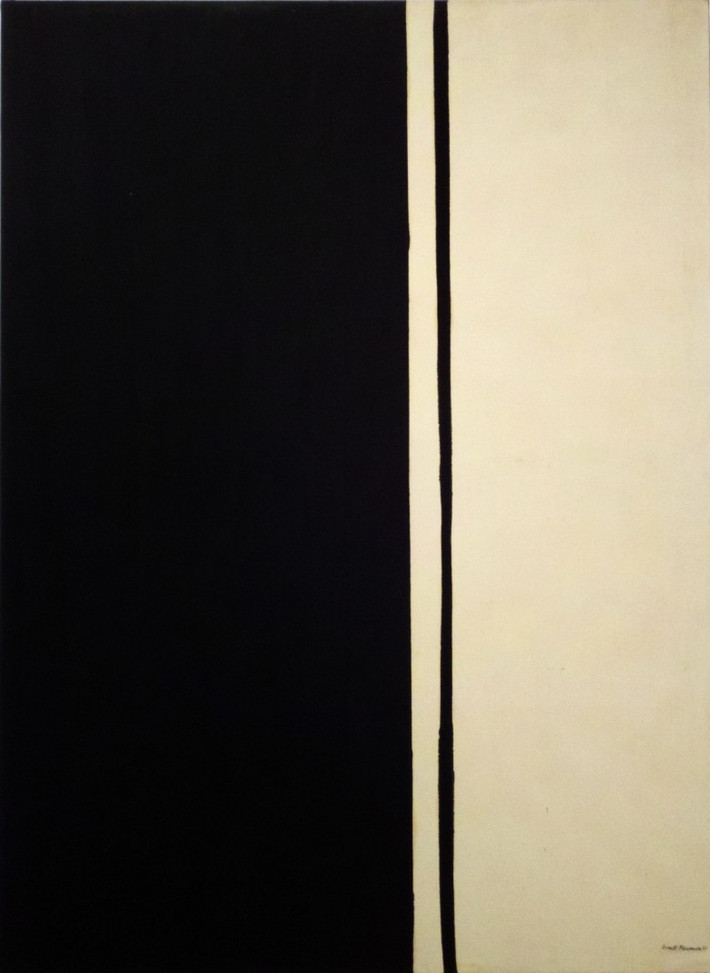 Tác phẩm “Black Fire 1” của tác giả Barnett Newman, trị giá 84,2 triệu USD. Black Fire 1 là tác phẩm đắt nhất của Newman tính đến thời điểm này.