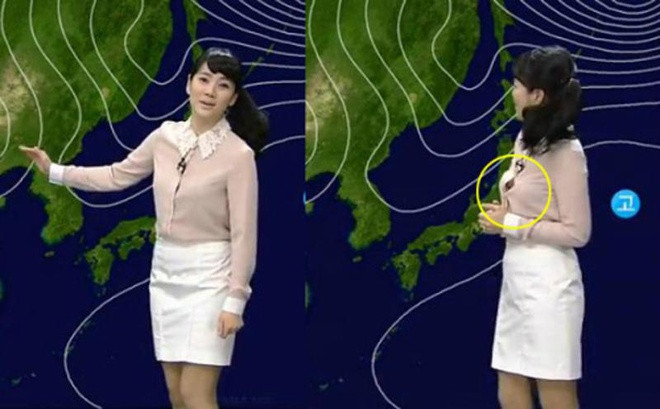 Cũng tại xứ kim chi, Jo Yeon Ah - BTV dẫn bản tin Thời tiết từng vô tình để lộ vòng một vì chiếc áo sơ mi có phần cúc cách xa nhau. Tuy nhiên, nhiều người bày tỏ sự đồng cảm với Yeon Ah và cho rằng đây là tình huống khách quan, trang phục của cô cũng chỉn chu, phù hợp để lên sóng truyền hình.