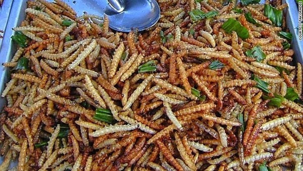 Tuy là món ăn dân dã nhưng sâu măng ăn rất ngon. Từ sâu măng có thể làm ra nhiều món ngon, nhưng ngon nhất vẫn là sâu măng xào lá chanh. Ảnh: Timeoutvietnam.