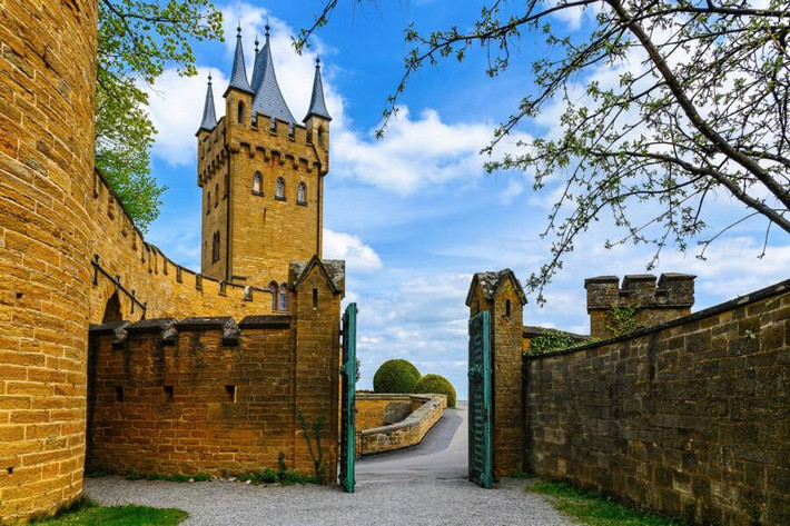Thêm nữa, các bức tường bên trong lâu đài treo nhiều bức chân dung của các thành viên gia tộc Hohenzollern quyền lực nổi tiếng châu Âu. Công trình cũng có thư viện lưu giữ và bảo quản nhiều loại sách, tài liệu quý.