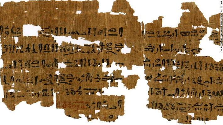 Một nửa tài liệu Papyrus Louvre-Carlsberg là một phần của Bộ sưu tập Papyrus Carlsberg của Đại học Copenhagen. Nửa tài liệu còn lại được lưu giữ tại Bảo tàng Louvre, Paris, Pháp.