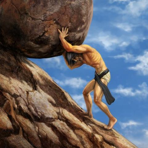 Sau đó, ông xin vị thần này cho trở về trần thế để trừng trị người vợ bội bạc. Thương cảm cho Sisyphus, Persephone cho vị vua gian xảo này quay trở về cõi trần. Nhờ vậy, Sisyphus tiếp tục cuộc sống vương giả của bậc đế vương.