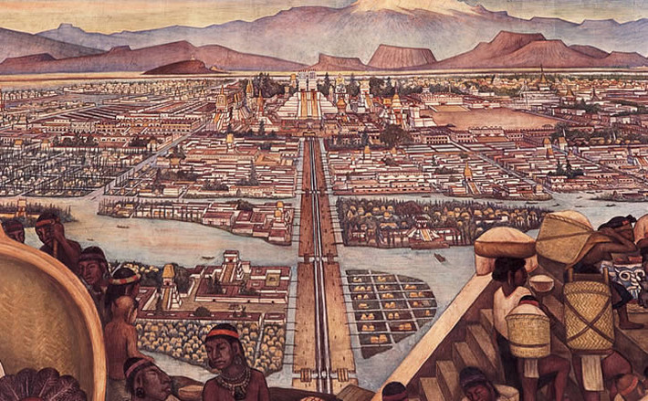 Kinh đô Tenochtitlan của người Aztec từng là nơi sinh sống của khoảng 200.000 - 300.000 người, gấp gần 5 lần so với London và nhiều thành phố lớn khác cùng thời.
