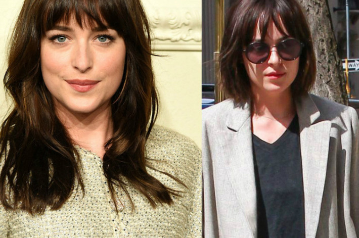 Dakota Johnson cắt phăng bộ tóc được yêu cầu để dài trong quá trình quay phim. Với mái tóc ngắn đang trở thành xu hướng, nữ diễn viên “50 sắc thái” trông năng động và trẻ trung.