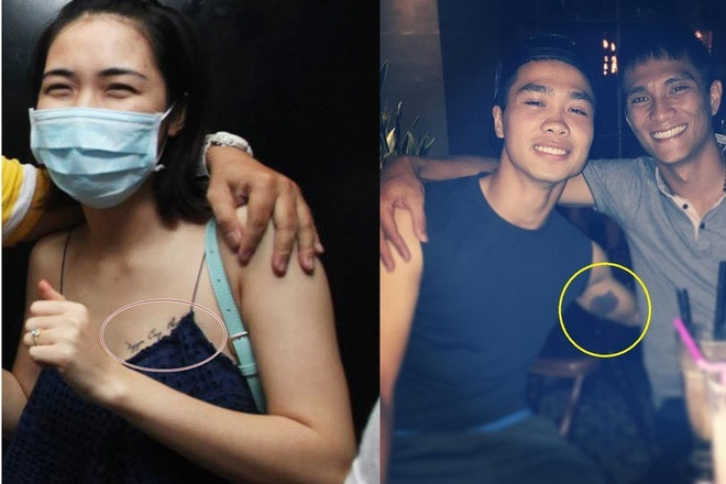 Câu chuyện tình yêu của Hòa Minzy cùng chàng cầu thủ Công Phượng từng là một trong những chủ đề gây tốn mực của giới báo chí. Thời điểm yêu nhau, dù không công khai nhưng cả hai thể hiện tình cảm bằng cách xăm dấu ấn người tình lên cơ thể. Sao Việt xăm tên người tình lên ngực trái, trong khi đó Công Phượng cũng có hình xăm hoa hồng (biệt danh của Hoà Minzy - Rose) trên bắp tay trái của anh.