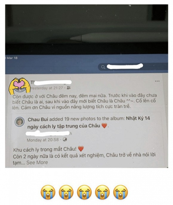 Hot girl Châu Bùi cảm động về tình cảm của những người trong khu cách ly dành cho mình. Xem video "Tiên Nguyễn lên tiếng sau khi nhiễm Covid-19". Nguồn VTC14: