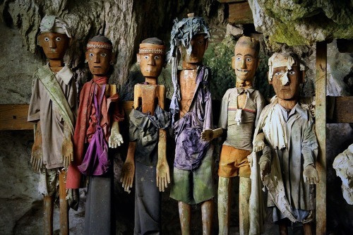 Vì vậy, người Toraja thường mổ nhiều trâu bò, lợn gà... làm cỗ mời họ hàng và các thành viên trong bộ tộc với mong muốn người quá cố sẽ đến vùng đất cực lạc, hưởng phúc cùng các vị thần.