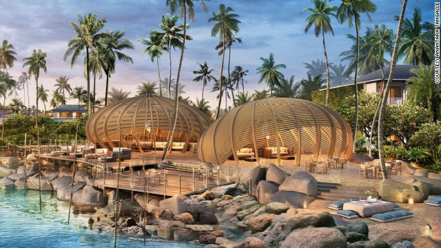 Anantara Tangalle (Sri Lanka): Anantara Tangalle Resort & Spa tọa lạc tại thị trấn Tangalle ở bãi biển Sri Lanka, mở cửa trong năm nay. Thiết kế của nó được lấy cảm hứng từ kiến trúc truyền thống Sri Lanka.