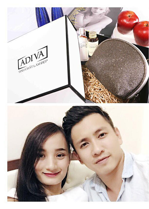 Lê Thúy lại khoe quà 8/3 của ông xã Khải An từ trước đó. Trên facebook, chân dài chia sẻ: "Quà mồng 8/3 sớm của chồng yêu. Dạo này thấy vợ lo lắng cuộc sống, công việc quá nên chồng tìm trợ thủ đắc lực giúp vợ làm đẹp liền... Cảm ơn chồng yêu nha".