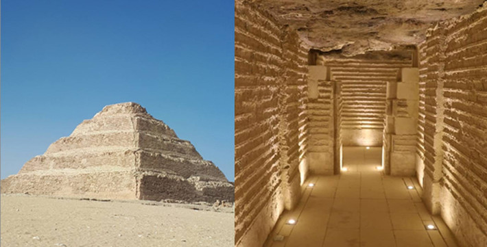 Công trình "khủng" này do kiến trúc sư Imhotep vĩ đại dưới thời pharaoh Djoser thiết kế. Imhotep được xem là kiến trúc sư đầu tiên trong lịch sử nhân loại.