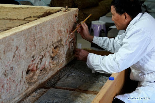 Theo các chuyên gia, ngôi mộ cổ này 7 lần bị trộm "hỏi thăm". Chúng đã lấy đi nhiều cổ vật quý giá.